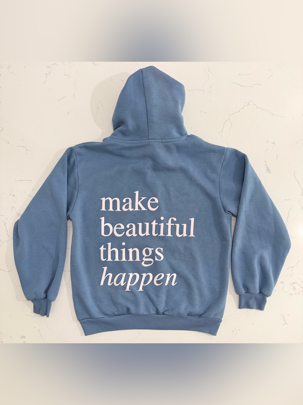 Altar’d State Make Beautiful Things Happen Hoodie Small Blue Pullover